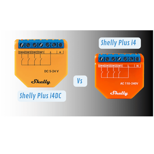 Comparativa Técnica: Shelly Plus i4DC vs. Shelly Plus i4