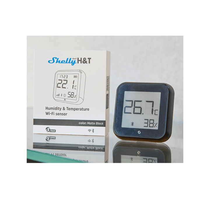 Shelly H&T Gen3 caja embalaje sensor climatización hogar