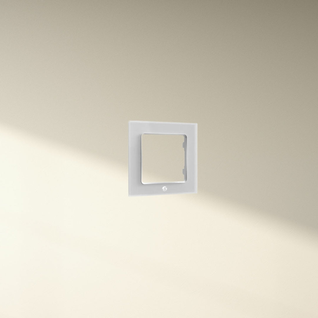 Marco Shelly 1 botón blanco instalado interruptor pared inteligente
