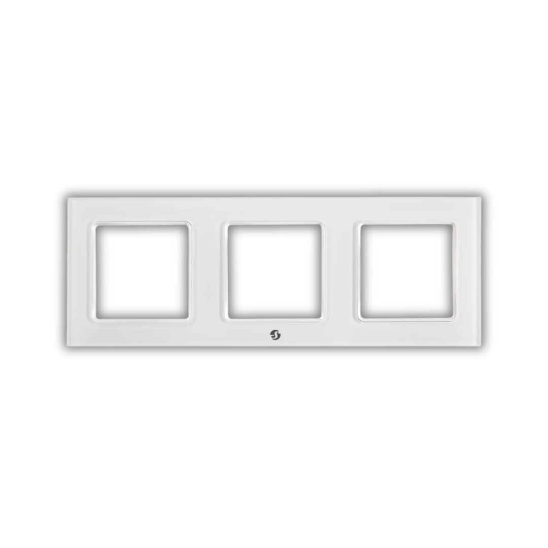 Marco Interruptor Shelly de 3 botones blanco para Wall Switch