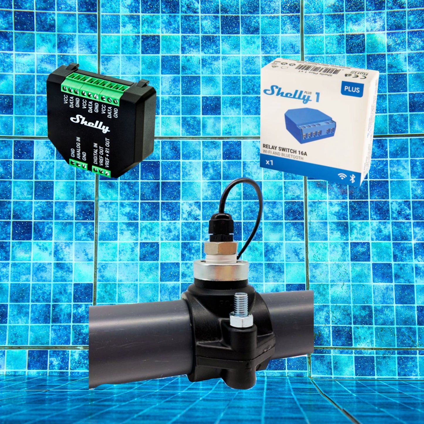Pool temperature meter pack with WIFI pump programmer (50 mm or 60 mm)