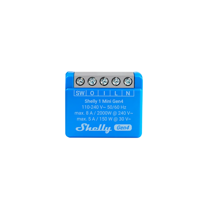 Shelly 1 Mini Gen4 para controlar la bomba o el grupo de presión del riego