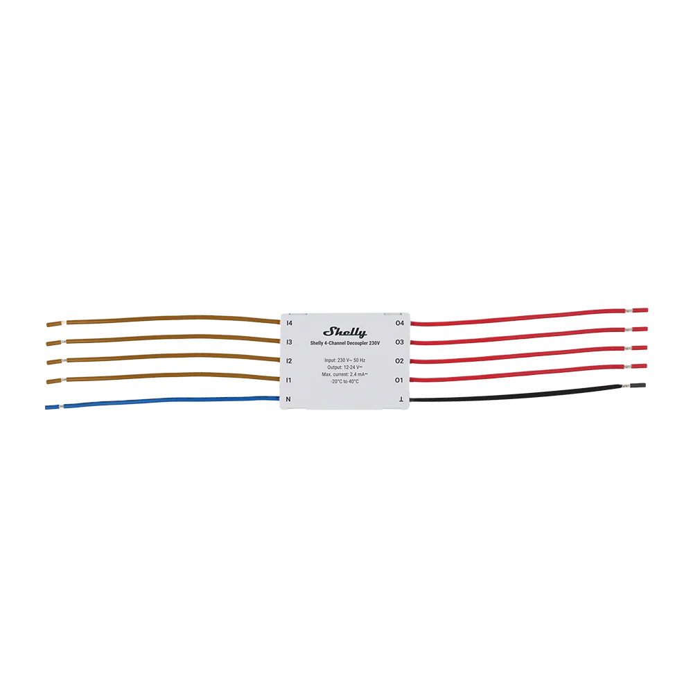 Shelly 4-Channel Decoupler 230V – ShellyMadrid.com