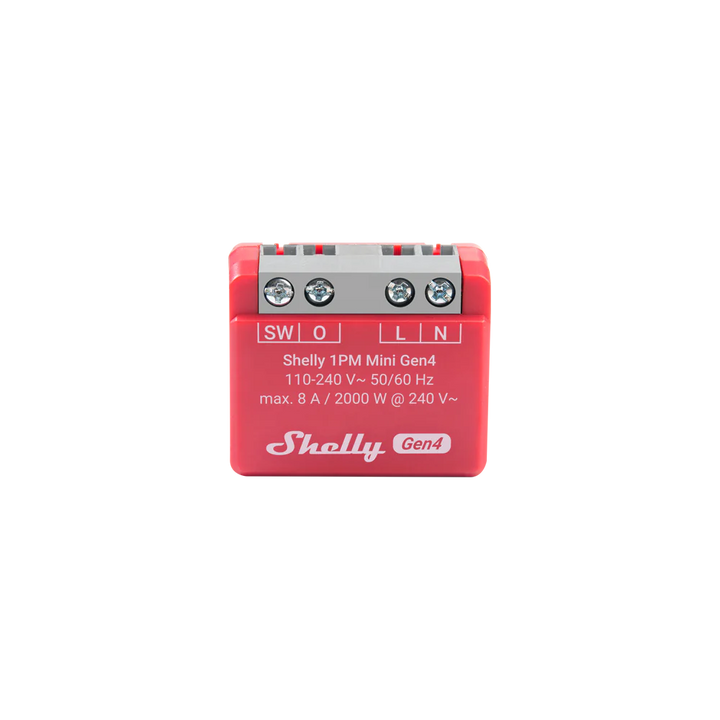 Shelly 1PM Mini Gen4 relé WiFi Zigbee Matter mini medidor 8A