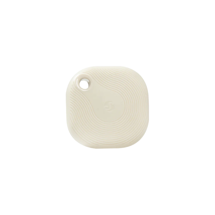 Shelly BLU Button Tough 1 Moca — Vista frontal del pulsador Bluetooth