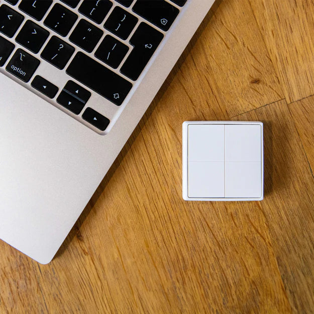 BLU Wall Switch 4 con batería 2 años compatible Home Assistant y BTHome