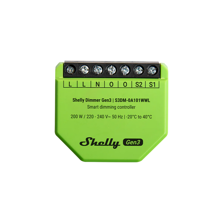 Shelly Dimmer Gen3 gateway BLU WiFi 2.4 GHz Gen3