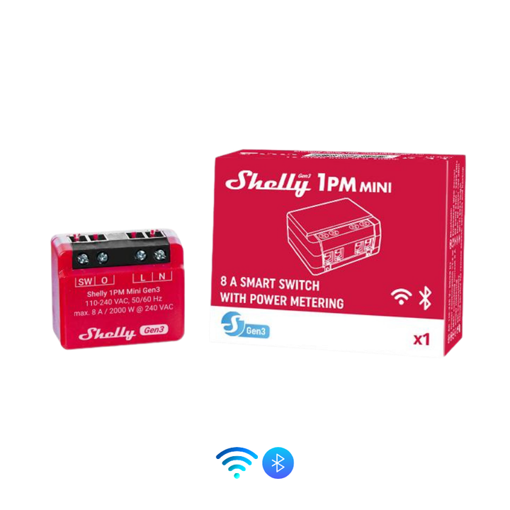 Caja de embalaje Shelly 1PM Mini Gen3 S3SW-001P8EU
