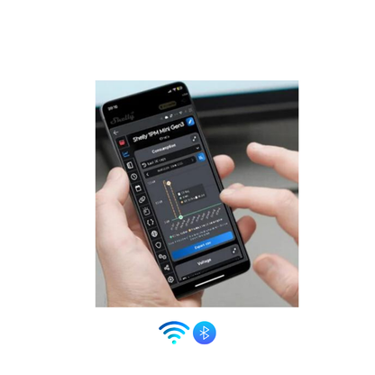 Shelly Mini 1PM Gen3 app consumo energía