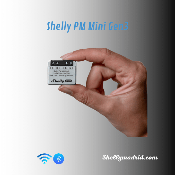 Shelly PM Mini Gen3 instalado en cuadro eléctrico doméstico medidor