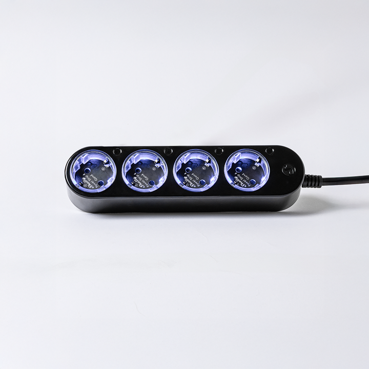 Shelly Power Strip 4 Gen4 Negra regleta inteligente WiFi Matter Zigbee