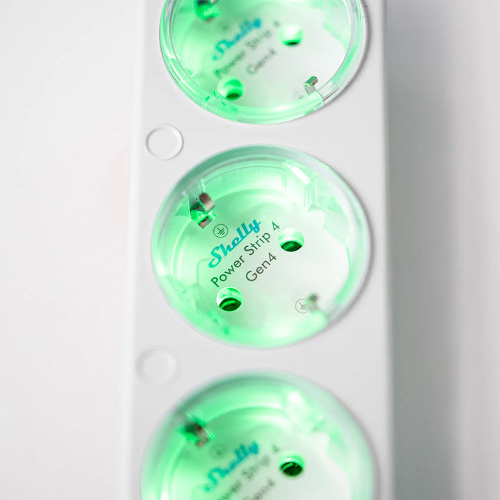 Shelly Power Strip 4 Gen4 Blanca 4 tomas control individual WiFi 16A