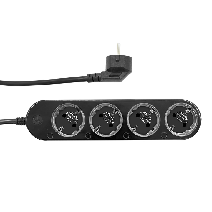 Shelly Power Strip 4 Gen4 Negra control por voz smart home WiFi 6