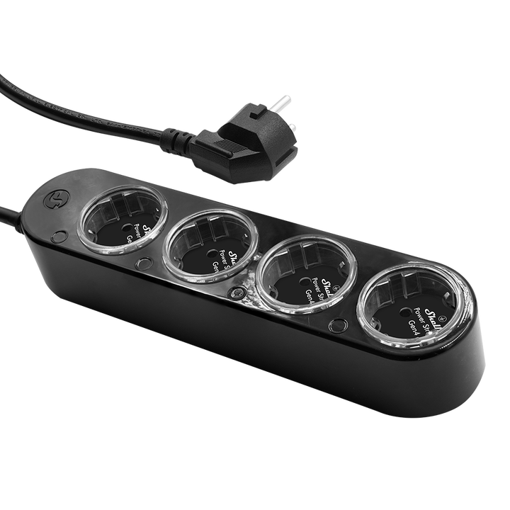 Shelly Power Strip 4 Gen4 Negra 4 tomas control individual WiFi 16A