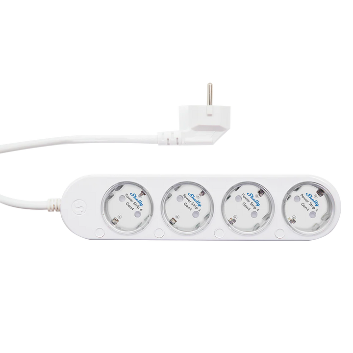 Shelly Power Strip 4 Gen4 Blanca regleta inteligente WiFi Matter Zigbee