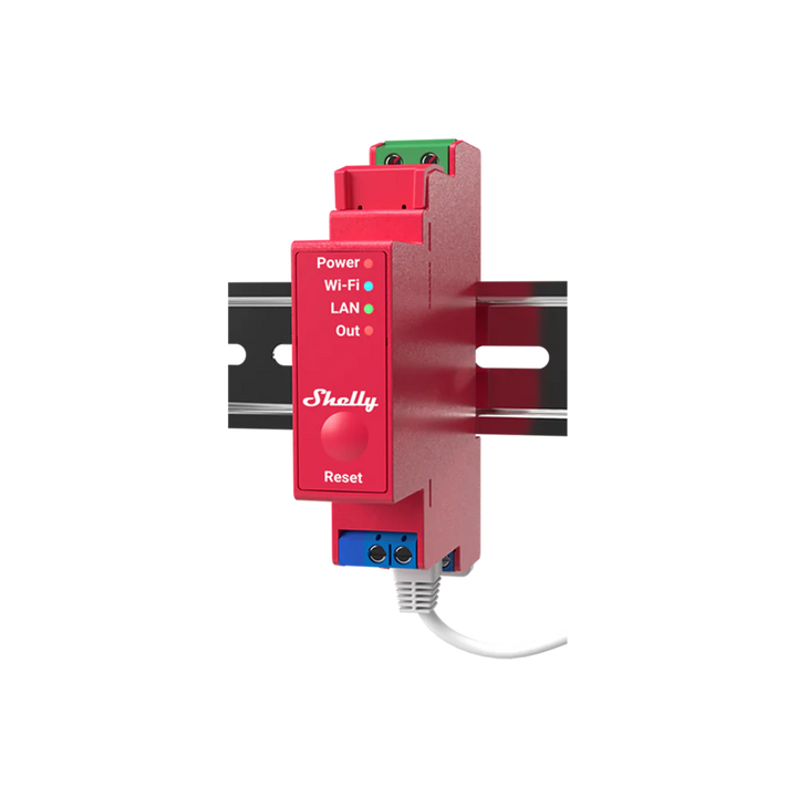 Shelly Pro 1PM relé DIN WiFi Ethernet 16A con medidor de energía