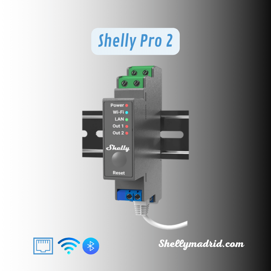 Shelly Pro 2 on Din rail