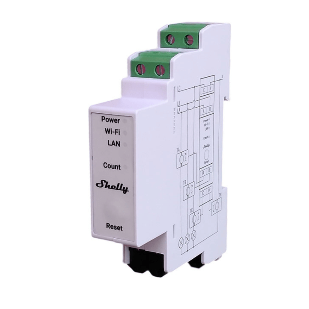 Shelly Pro 3EM - 120A Three Phase Meter – ShellyMadrid.com