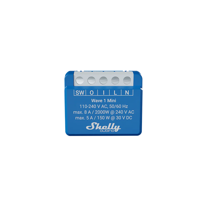 Shelly Wave 1 Mini relé Z-Wave monocanal ultracompacto sin neutro