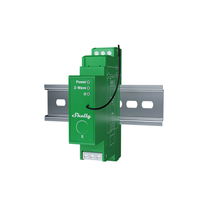 Shelly Wave Pro Dimmer 1PM Z-Wave 800 Series SmartStart cuadro eléctrico