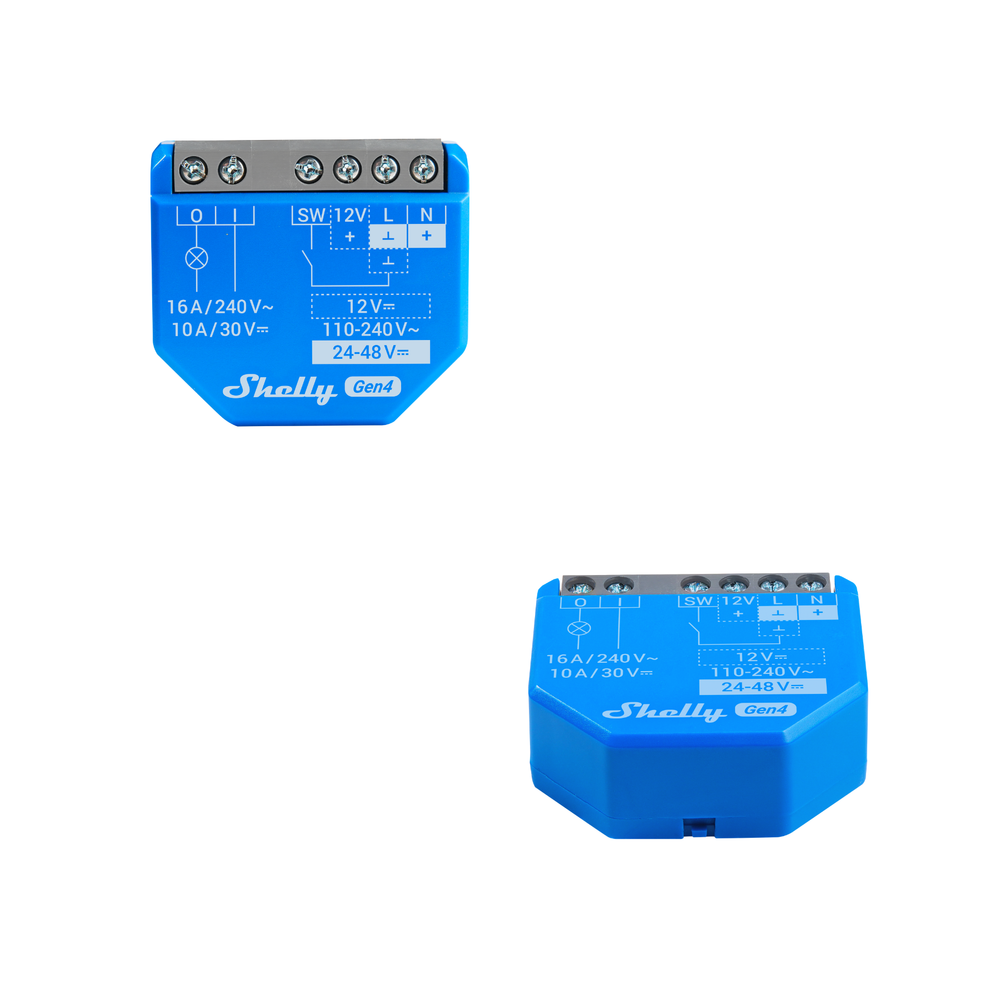 Pack 4x Shelly 1 Gen4 caja embalaje relé inteligente multi-protocolo