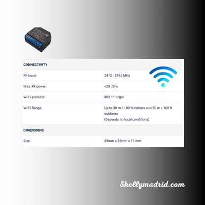 Relé Shelly EM,  Pack CT 50A - Monitor Inteligente de Consumo