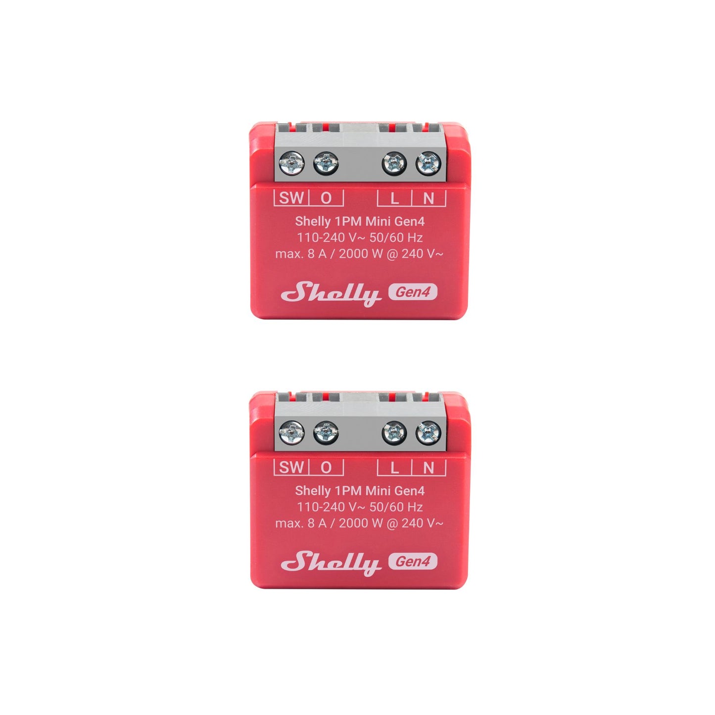Shelly 1PM Mini Gen4. Pack de 2