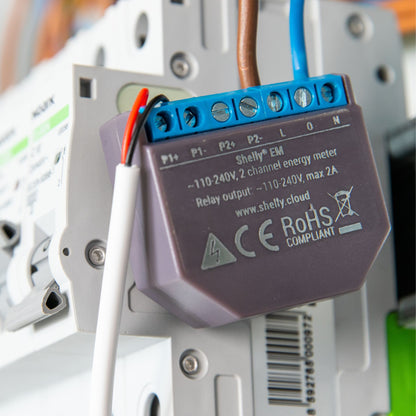 Shelly EM – Medidor de Energía Wi-Fi con 1 Pinza de 50 A