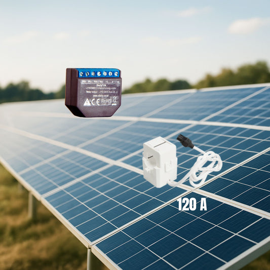 Shelly EM + Pinza 120A: Medidor de Energía Wi-Fi de Alta Precisión