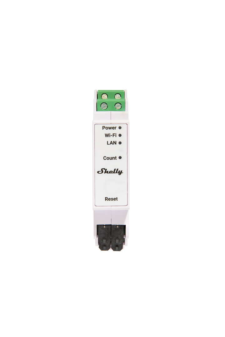Shelly Pro 3EM 120A instalado en un cuadro trifásico con sus tres pinzas