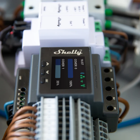 Shelly Pro Dual Cover PM – Controlador de Persianas Dual Inteligente