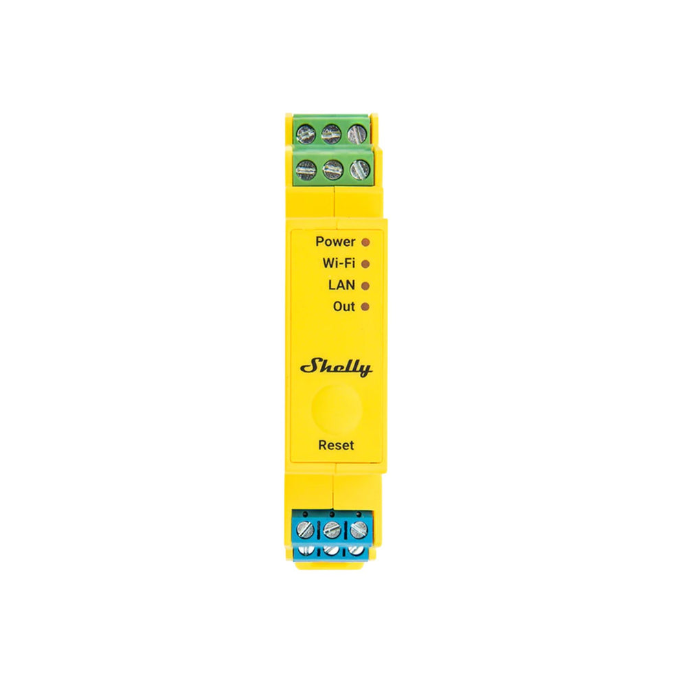 Shelly Pro RGBWW PM montaje carril DIN instalación eléctrica