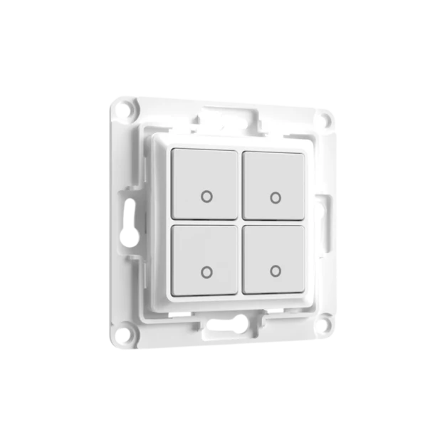 Pulsador de pared Shelly Wall Switch 4 blanco incluido en el kit de salón
