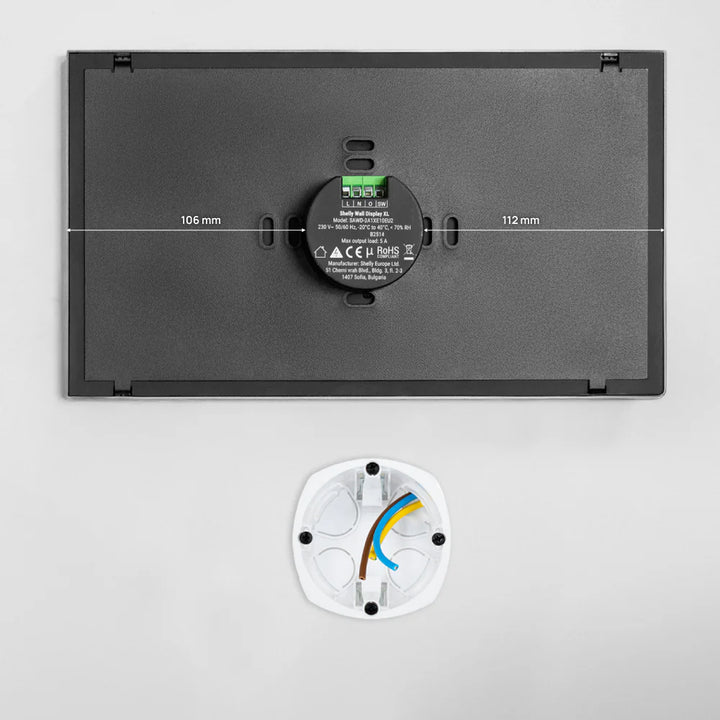 Shelly Wall Display XL Negro pantalla táctil control domótico