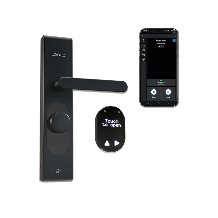 LOQED Touch Smart Lock cerradura inteligente negra sin llave con WiFi