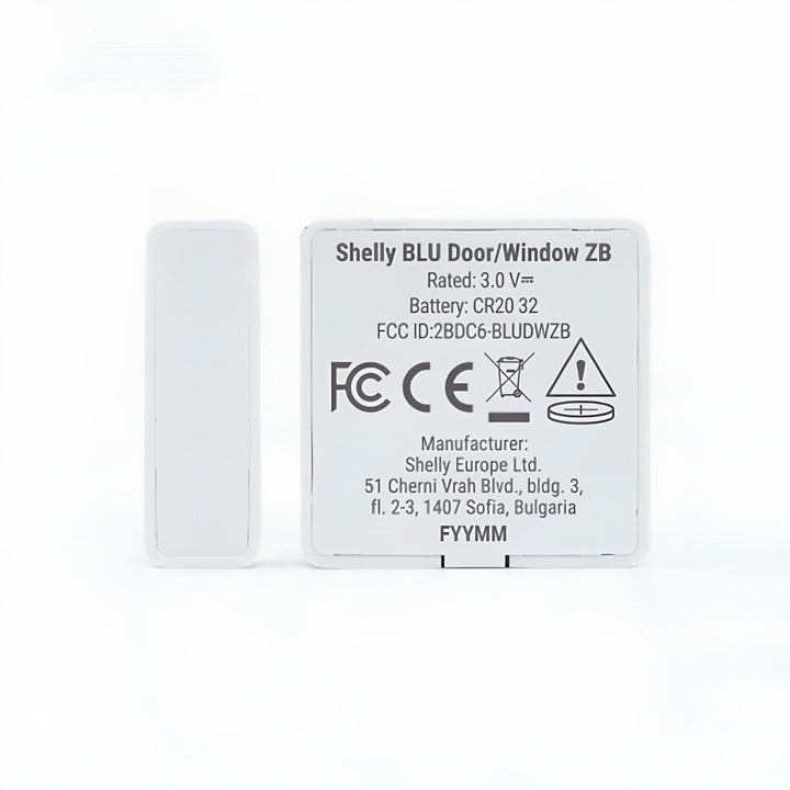 Shelly BLU Door/Window ZB blanco, sensor de apertura de 7 mm con medición de luz e inclinación