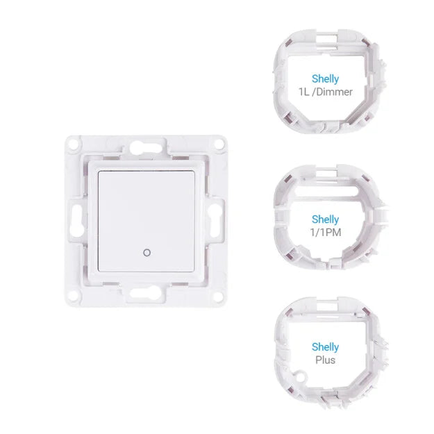 Shelly Wall Switch 1 negro instalado caja mecanismo pared